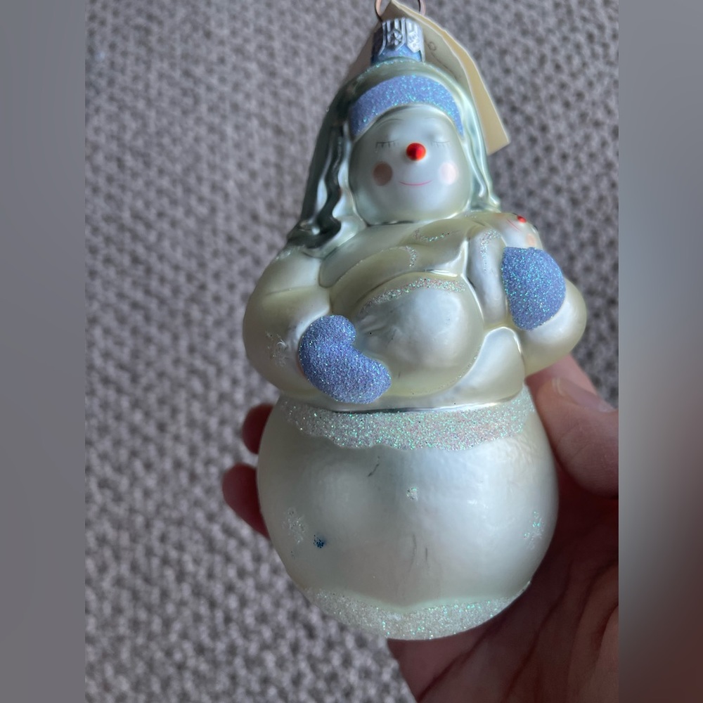 Vintage Patricia Breen Designs Hand painted Ornament‎ Snow Family Designs